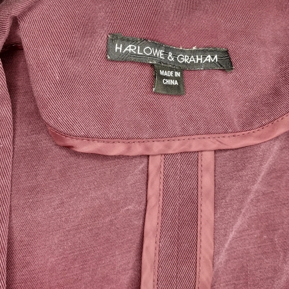 Harlowe & Graham Open Front Tencel Blazer S - Picture 7 of 10